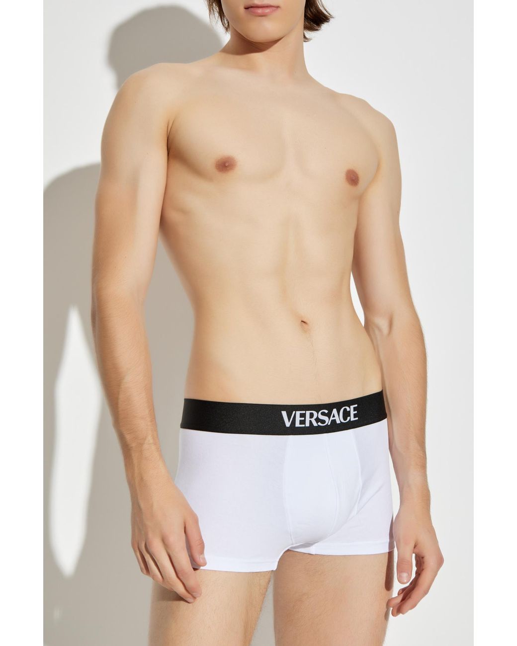 Versace White Three-Pack Of Logo Boxers for men