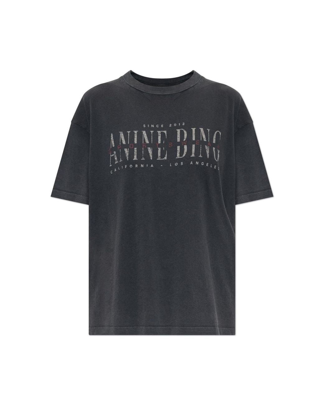 Anine Bing Black T-Shirt 'Cade'