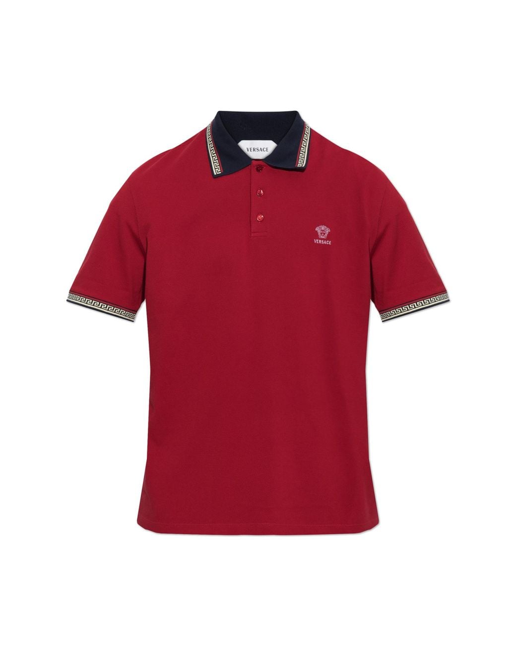 Versace Polo With Embroidered Logo for men