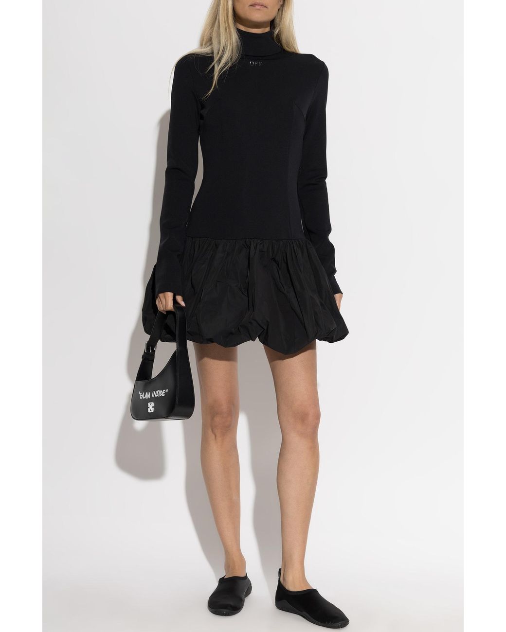 Off-White c/o Virgil Abloh Black Dress With A Flared Skirt