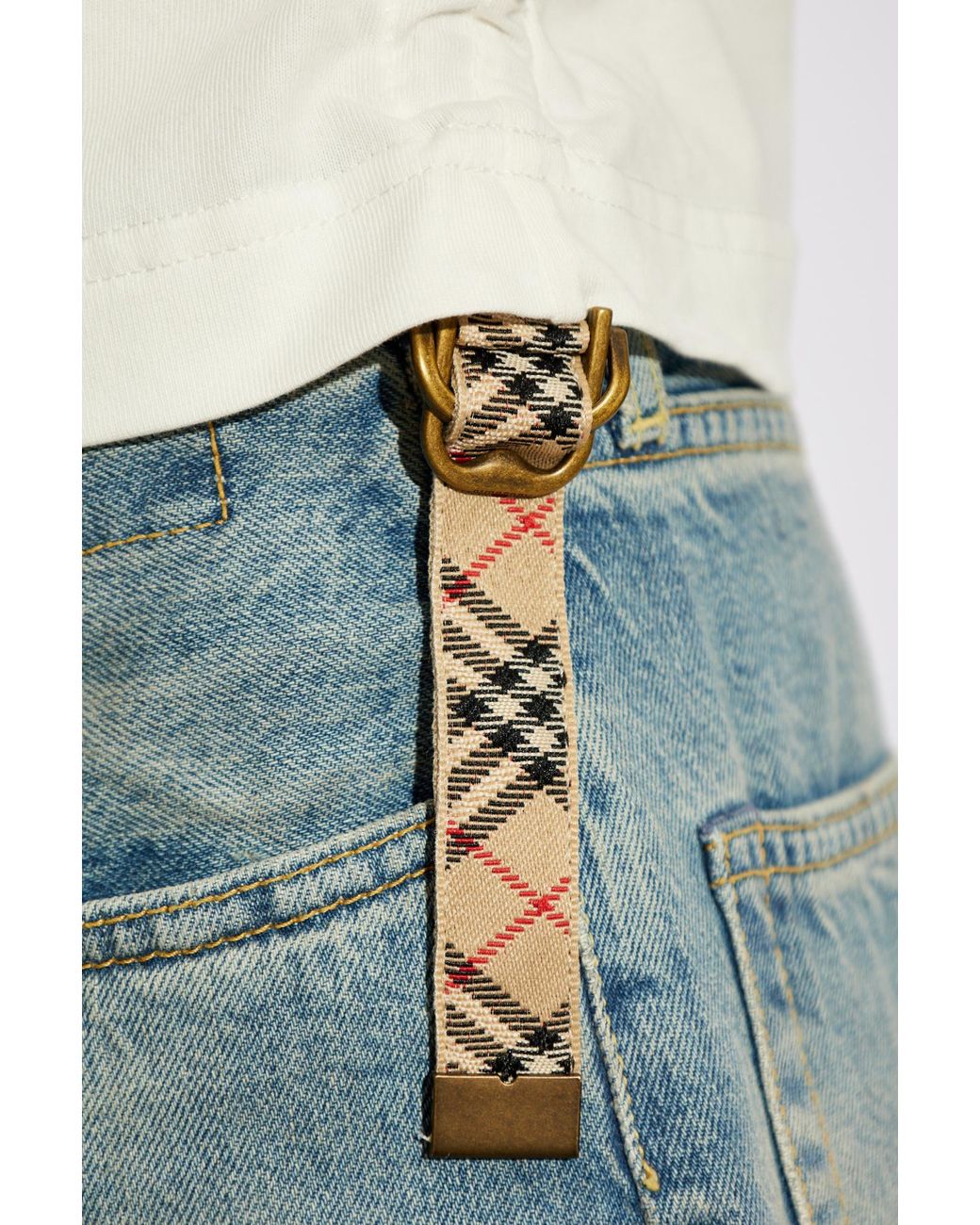 Burberry Blue T-Shirt With Side Drawstring