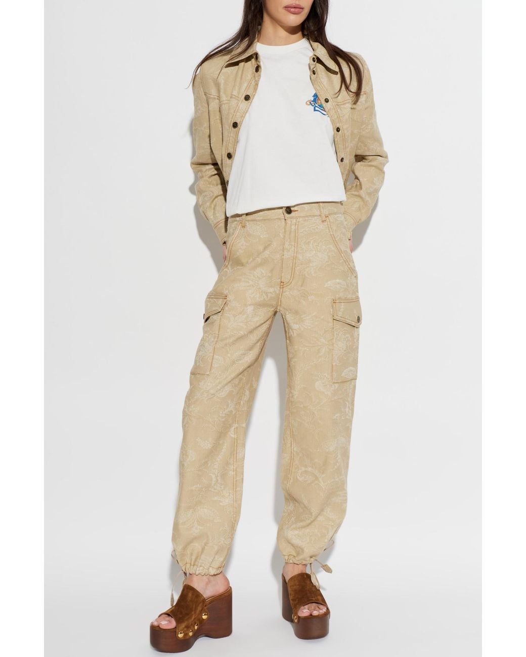 Etro White T-Shirt With Patch