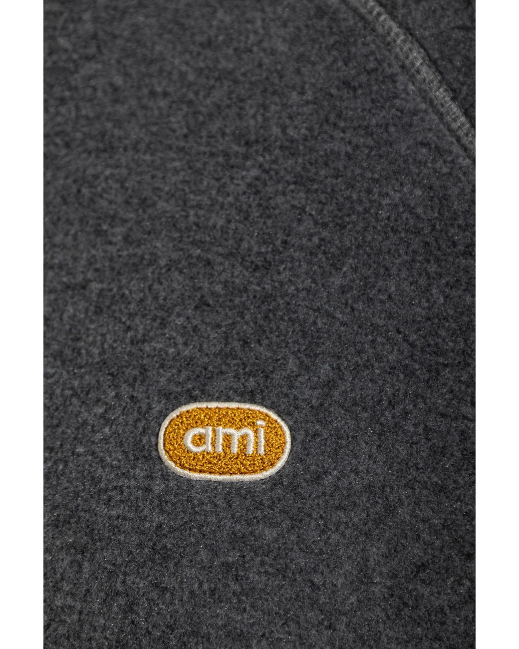 AMI Black Fleece With Sewn-On Logo