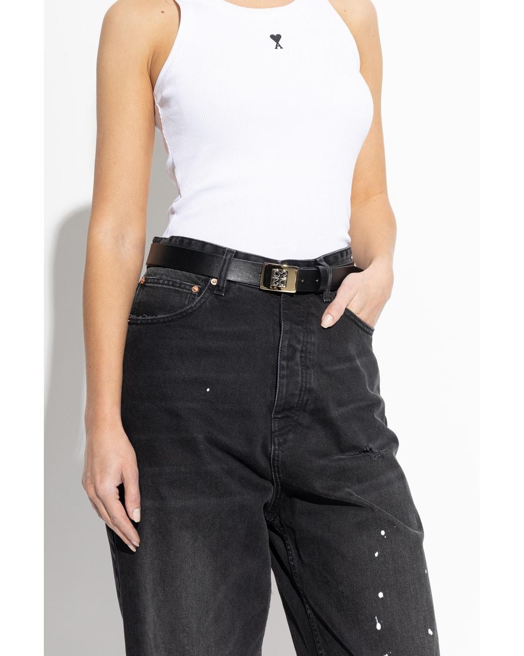 DSquared² Black Leather Belt