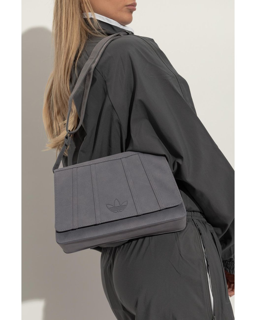 adidas Originals Shoulder Bag With Logo in Gray | Lyst