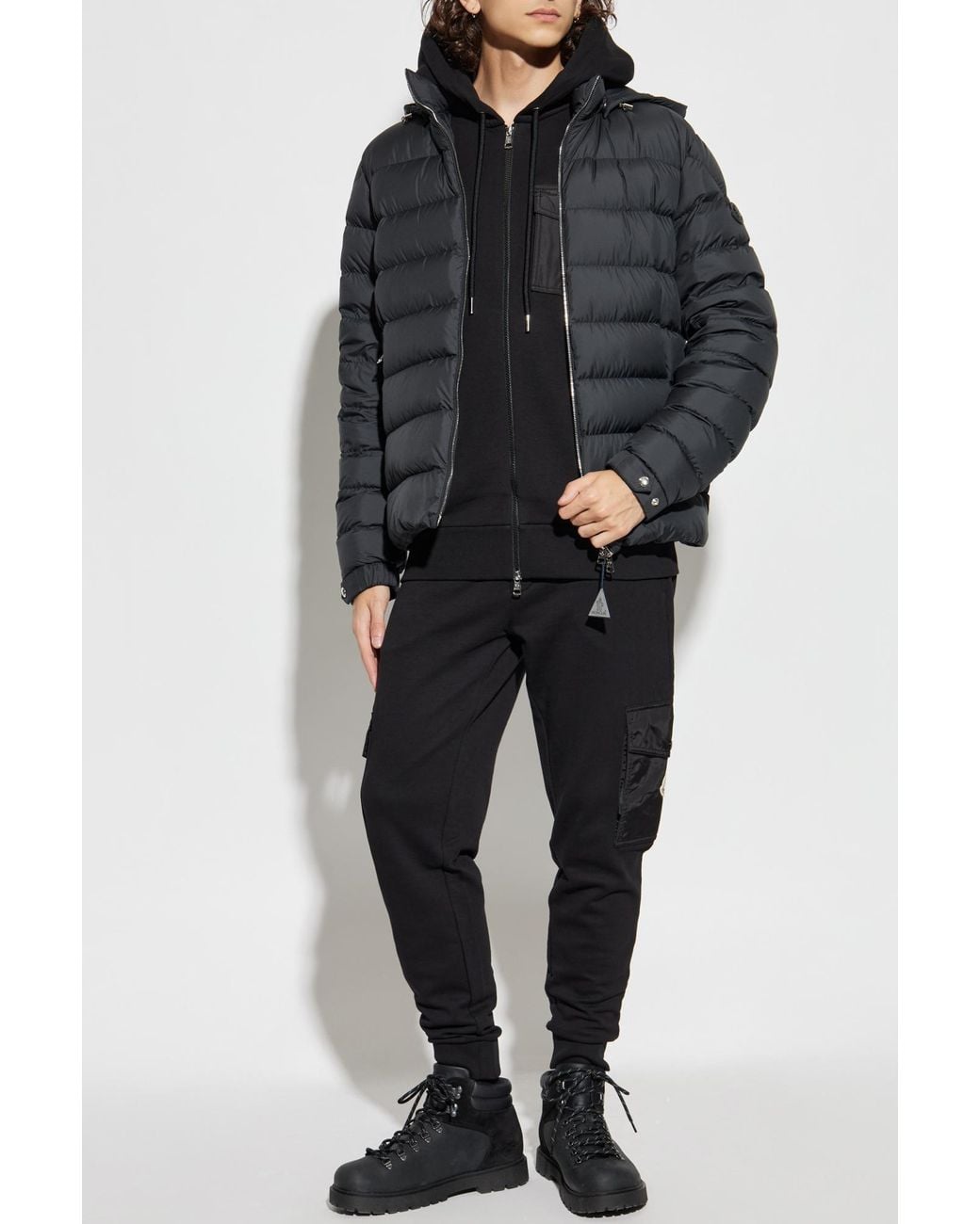 Moncler Black Down Jacket "Arneb" for men