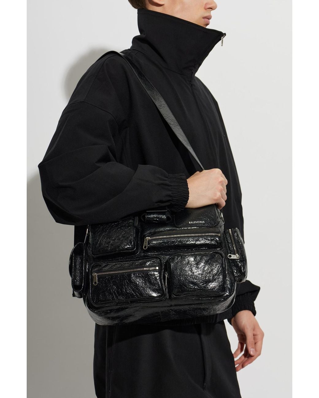 Balenciaga Black 'Superbusy' Crossbody Bag for men
