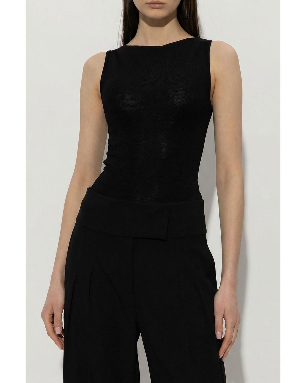 Entire studios Black Sleeveless Bodysuit