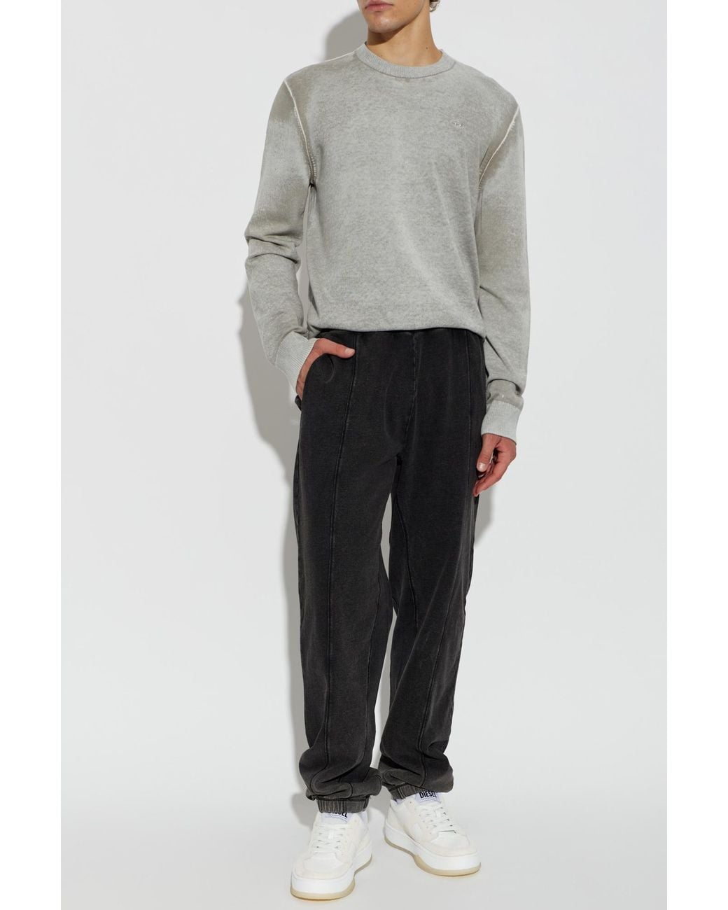 DIESEL Black 'P-Crox' Sweatpants for men