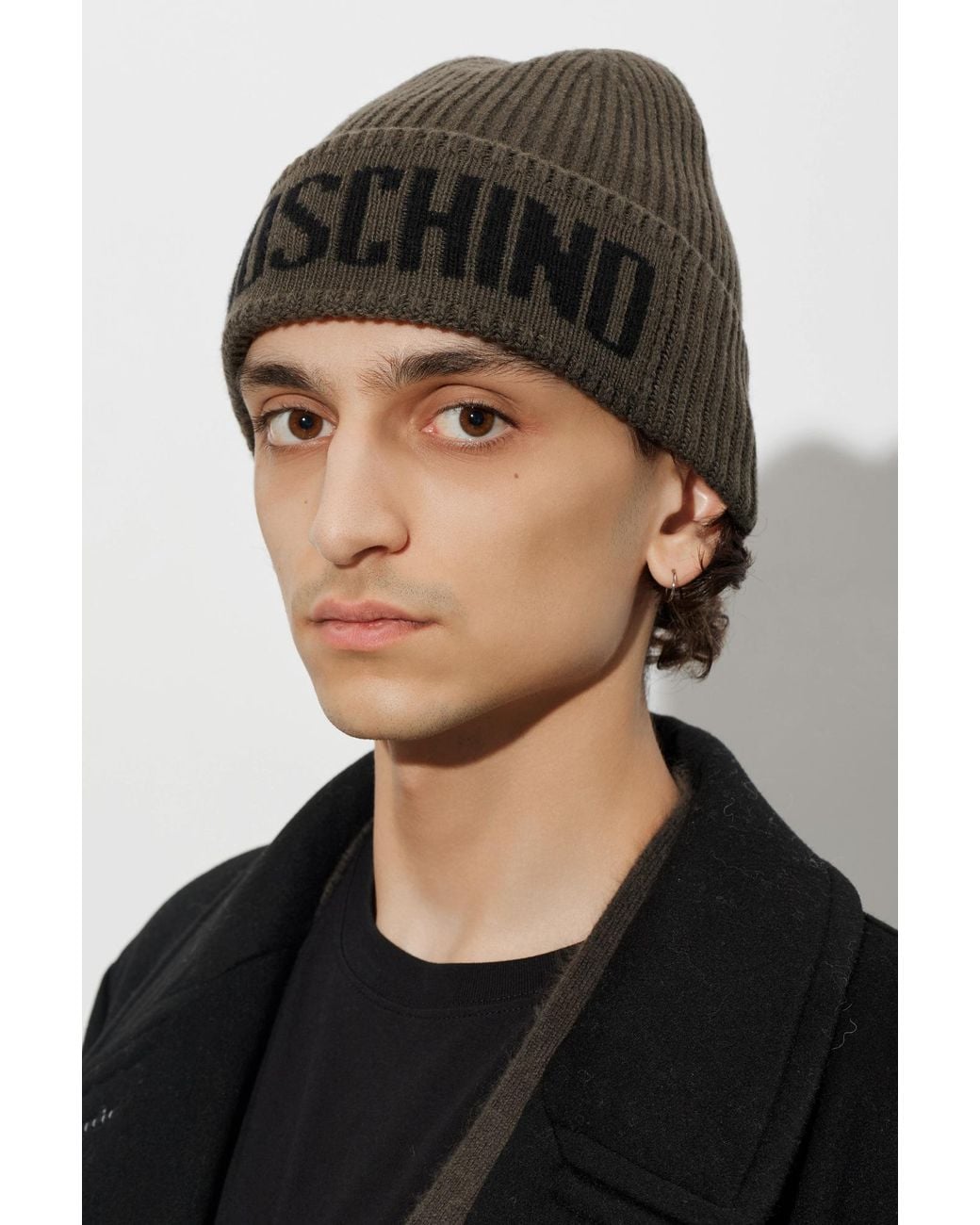Moschino Black Cap With Logo