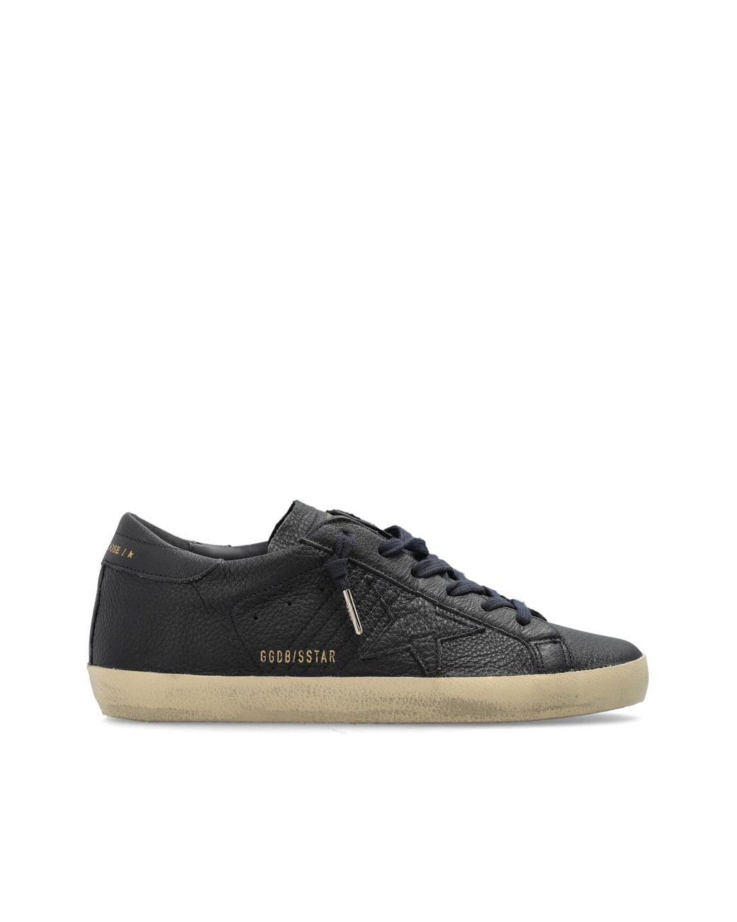 Golden Goose Deluxe Brand Black 'Super-Star Classic With List' Sports Shoes