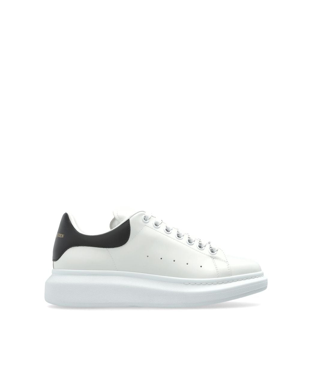 McQueen White Leather Sports Shoes for men
