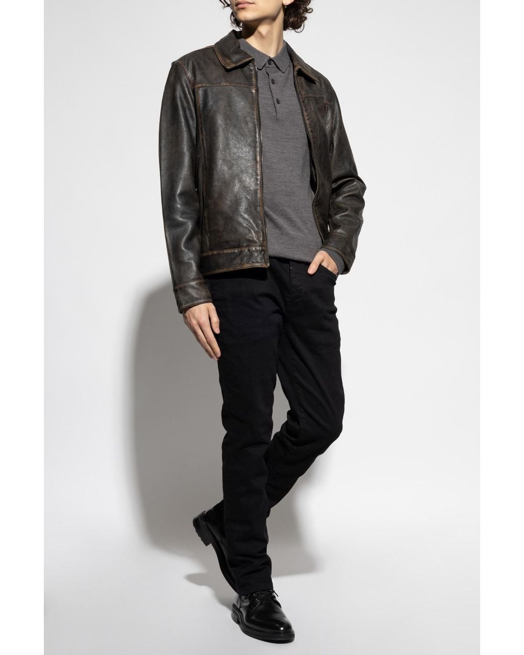AllSaints Black Polo 'Mode' for men
