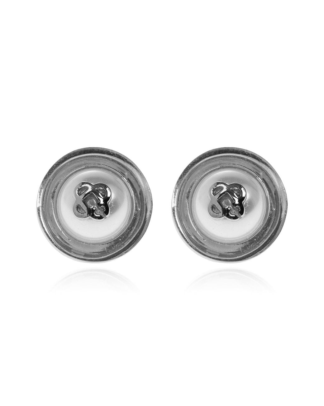 Casablanca Metallic Logo Earrings