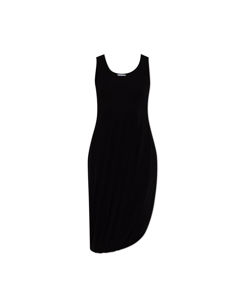 Loewe Black Asymmetrical Dress With Draping