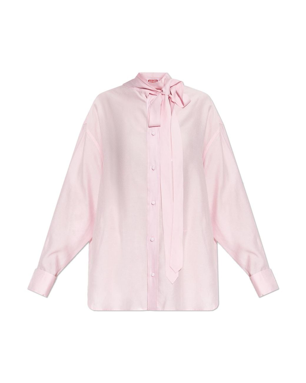 KENZO Pink Shirt With Decorative Tie