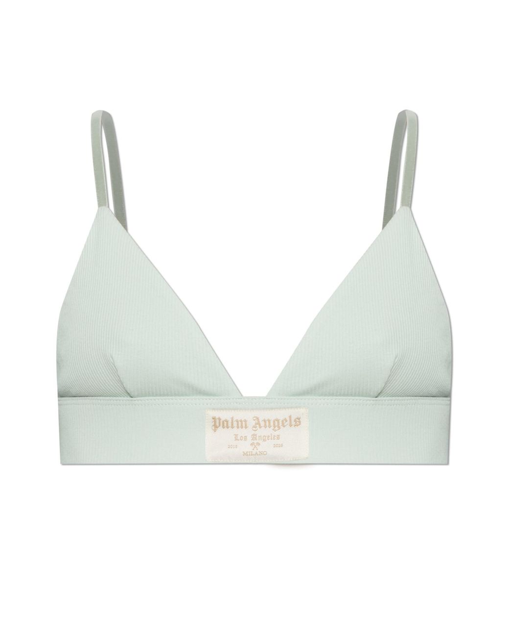 Palm Angels Green Cotton Bra
