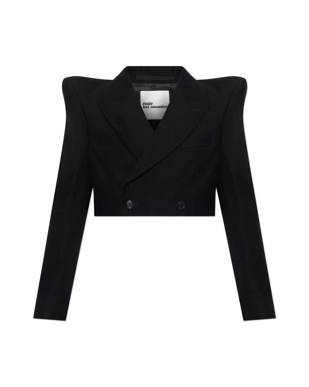 Comme des Garçons Black Wool Double-Breasted Blazer