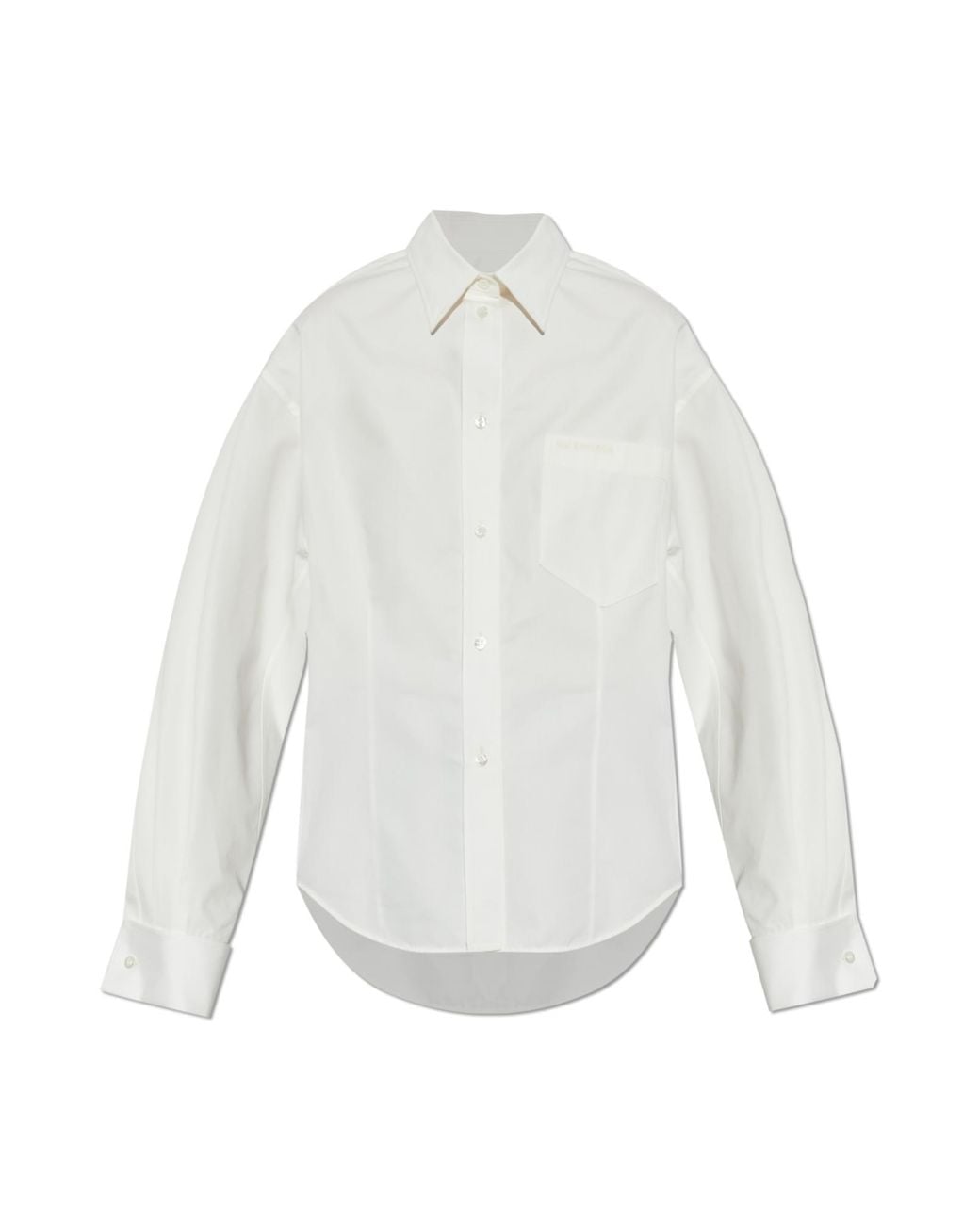 Balenciaga White Shirt With Embroidered Logo
