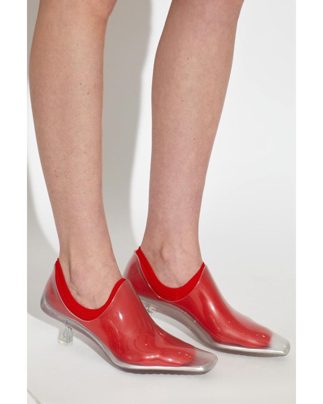 Loewe White Emily' Heeled Shoes With Socks