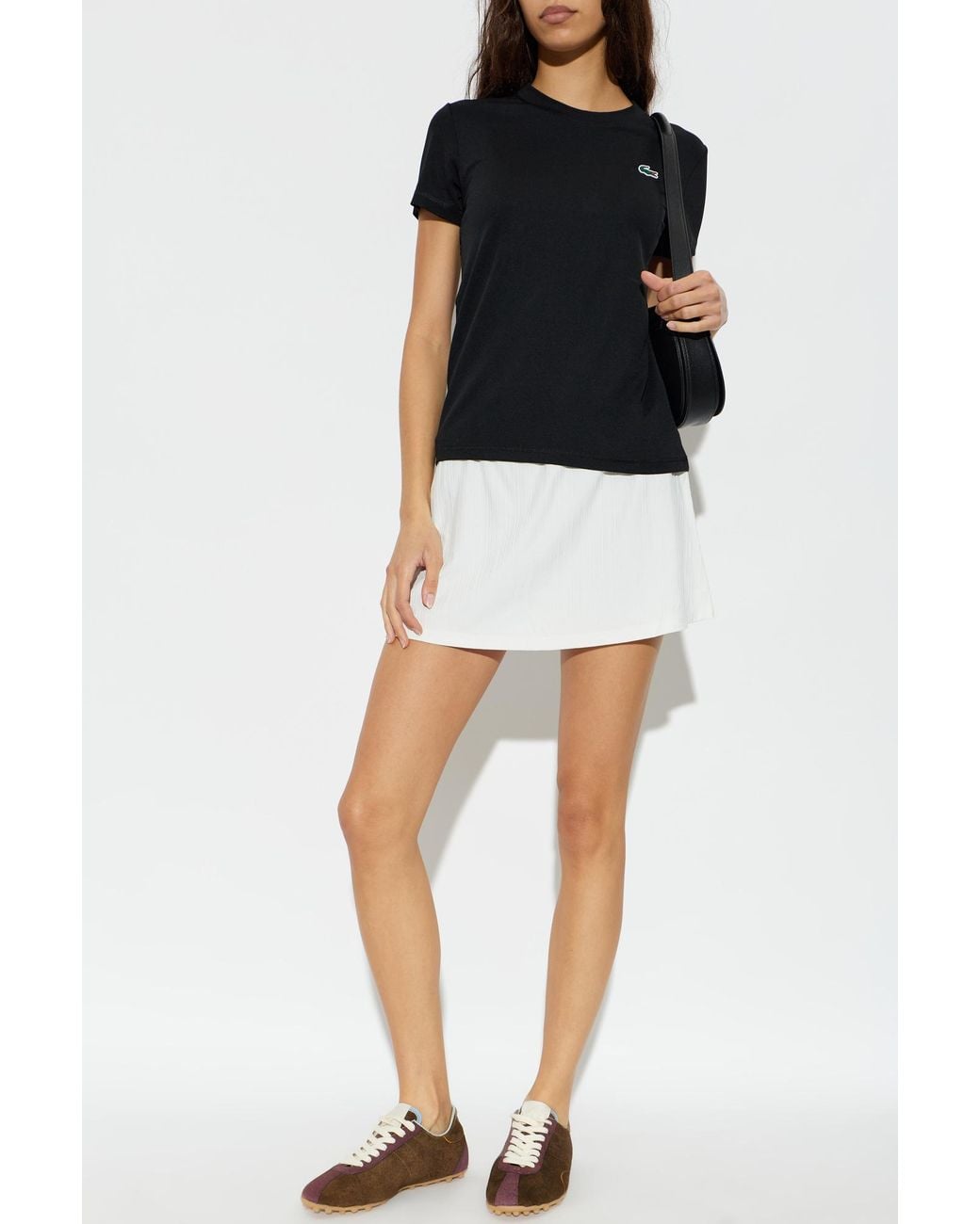 Lacoste Black T-Shirt With Logo Patch