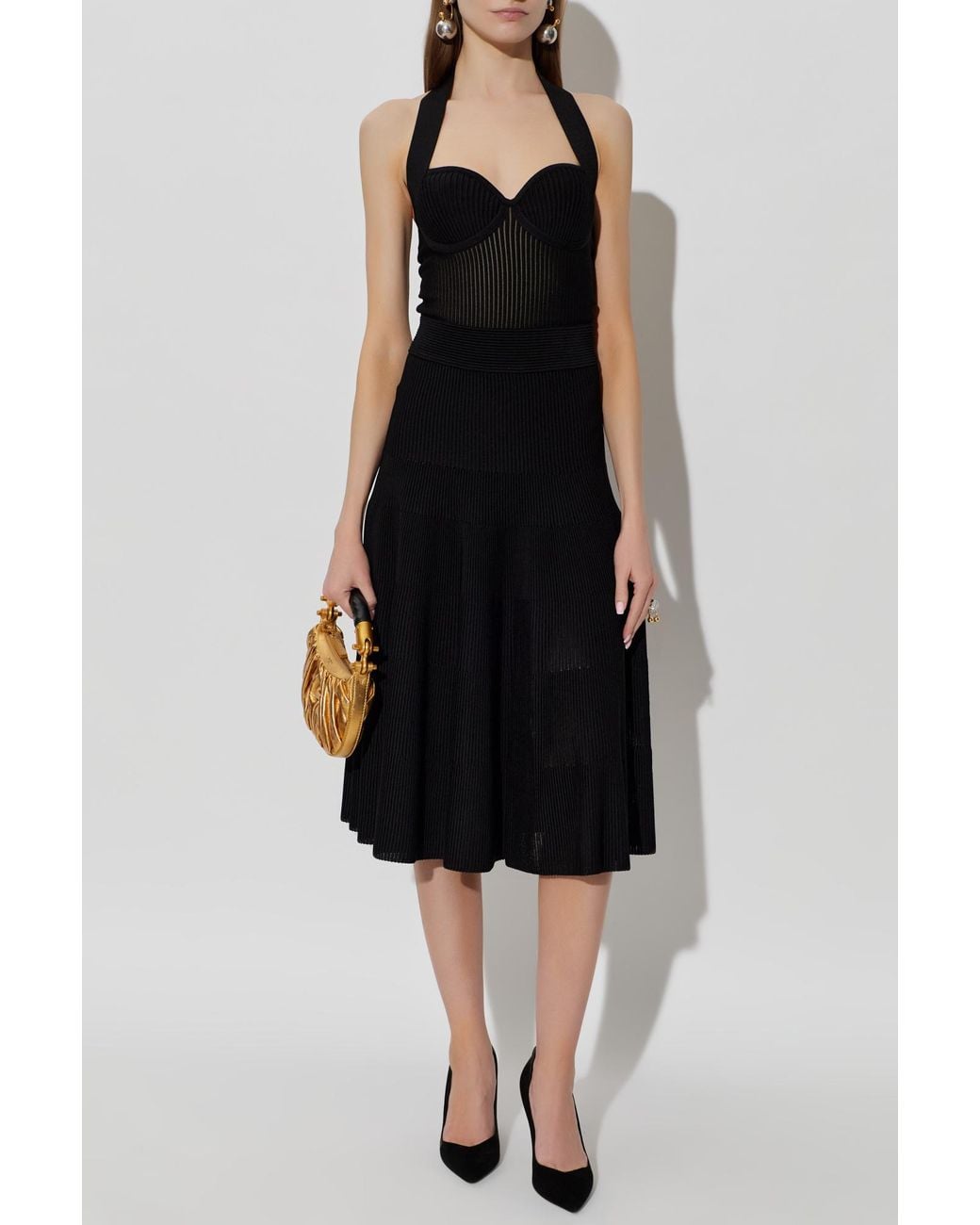 Balmain Black Backless Dress