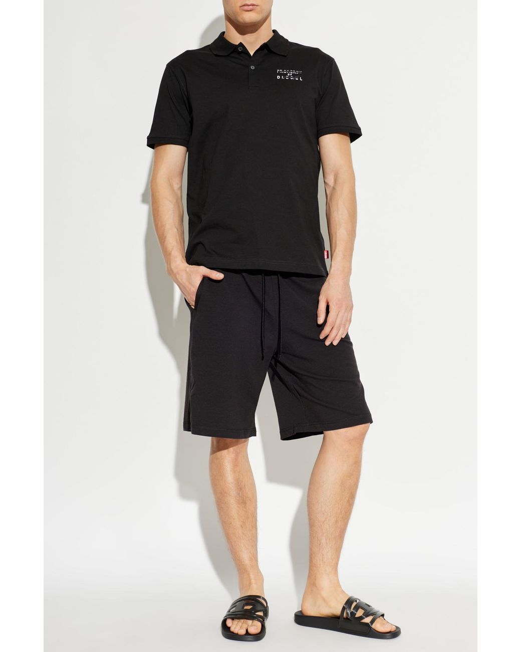 DIESEL Black Polo 'T-Rejust-V2' for men