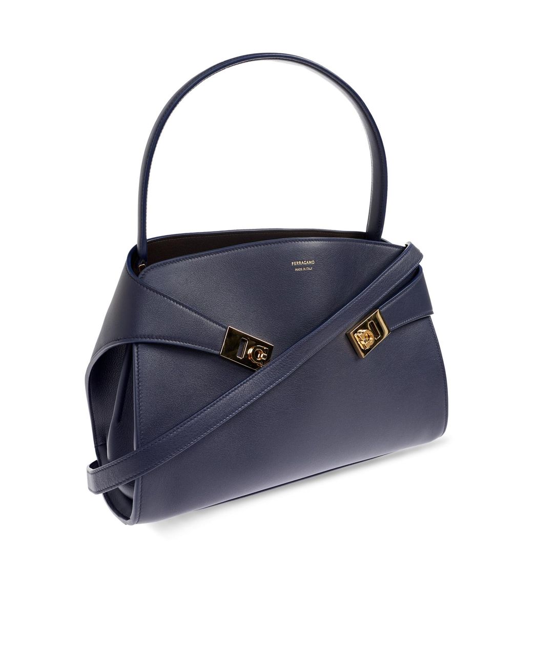 Ferragamo Blue Handbag 'Hug Small'