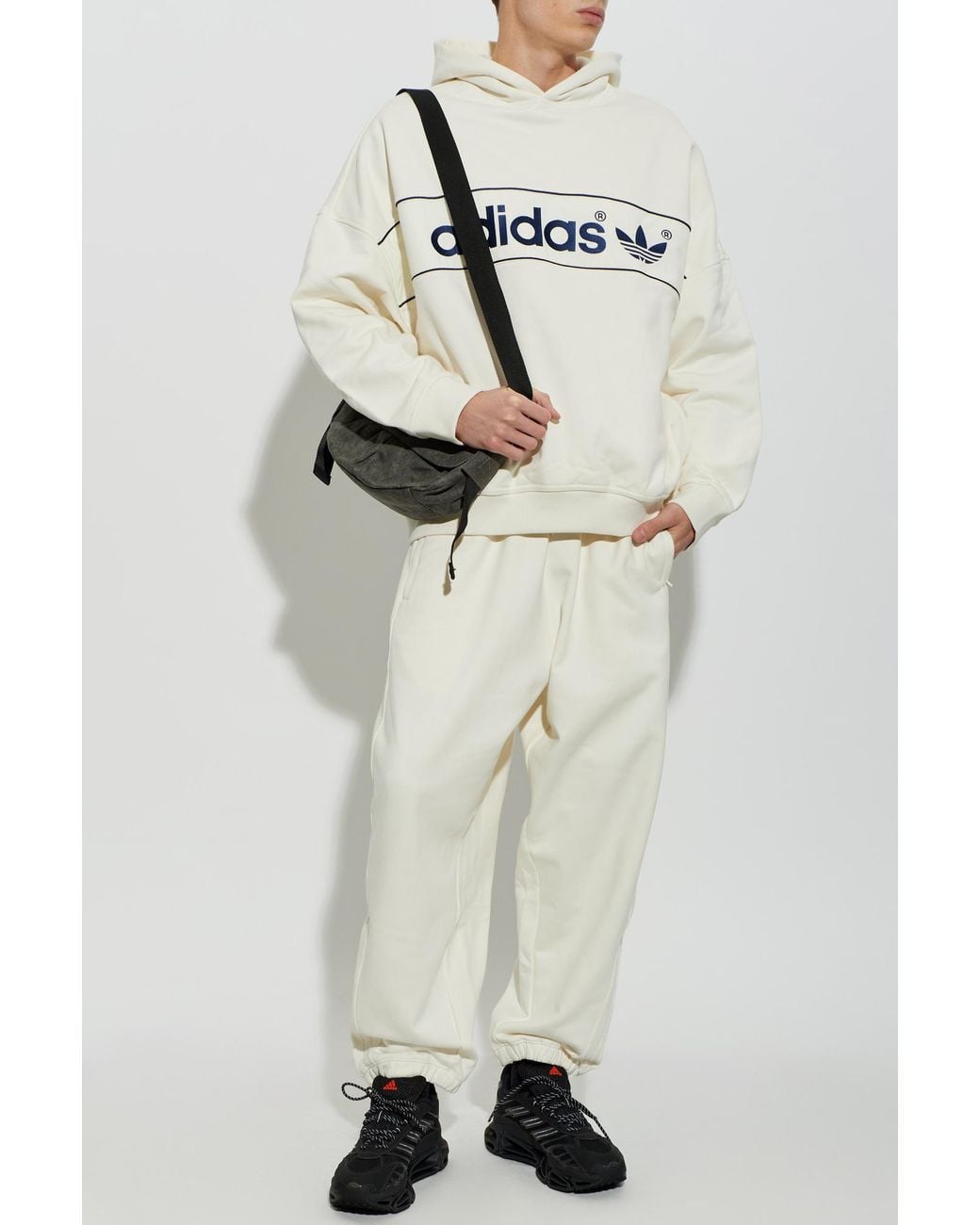 Adidas Originals White Oversize Hoodie for men