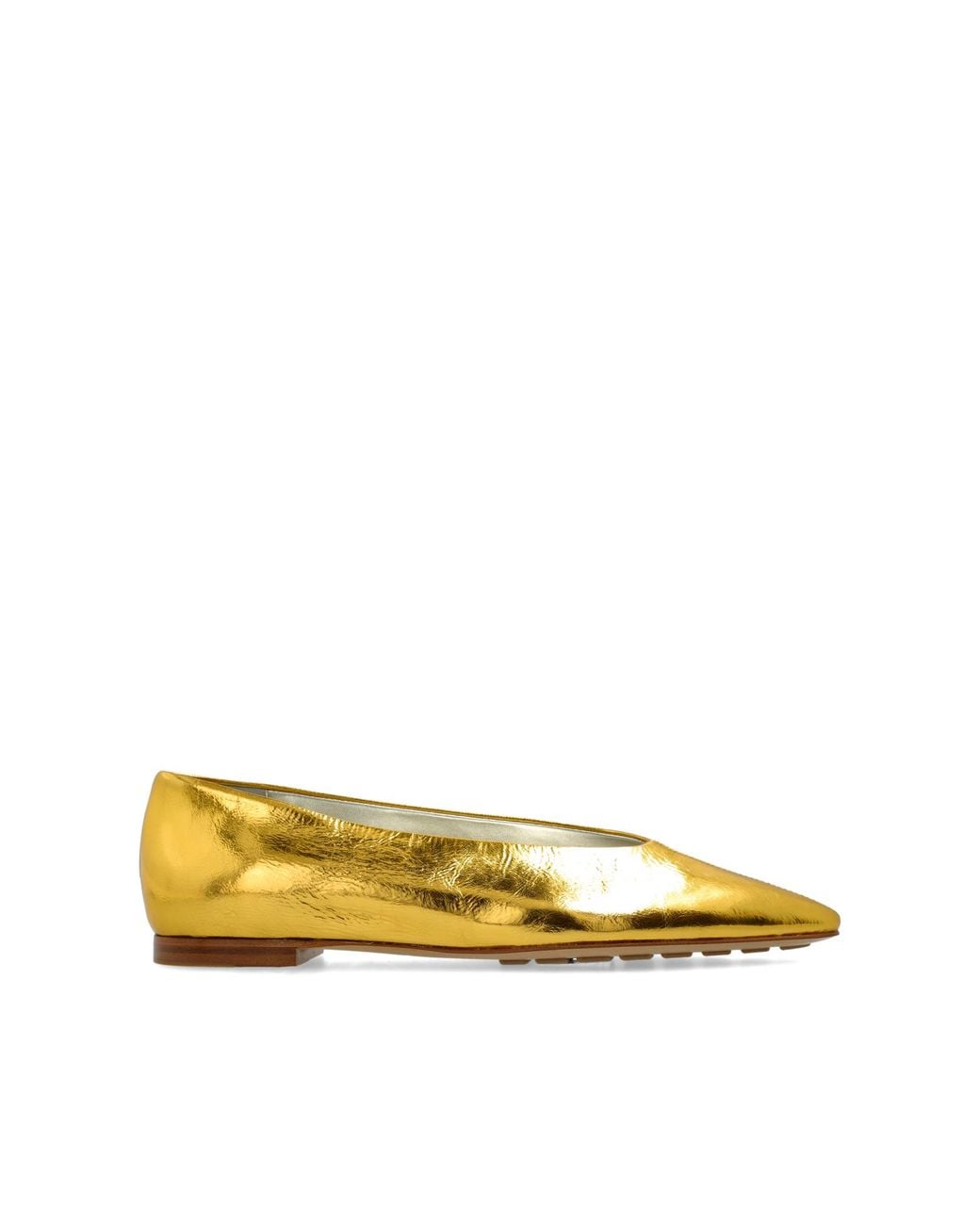 Bottega Veneta Metallic Ballerinas Sofia