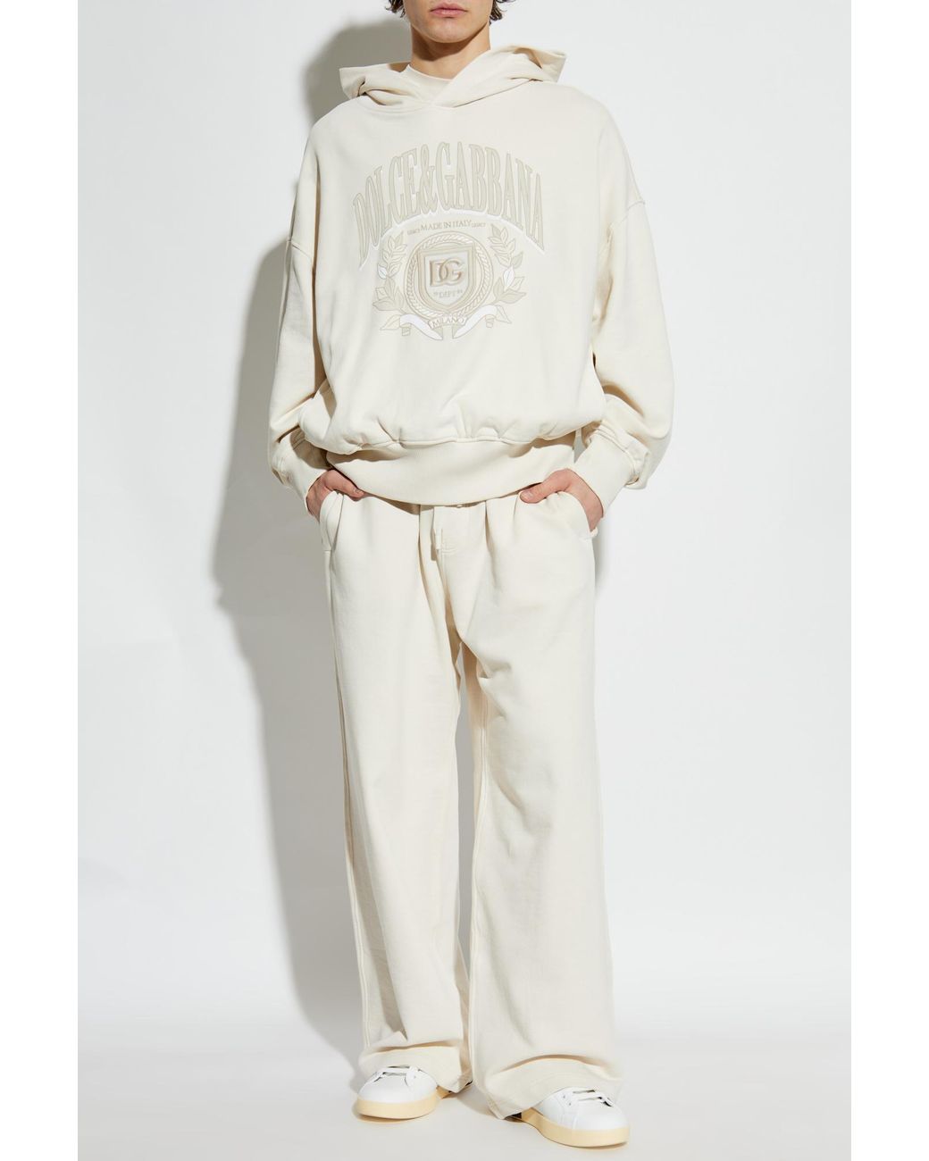 Dolce & Gabbana White Hoodie for men