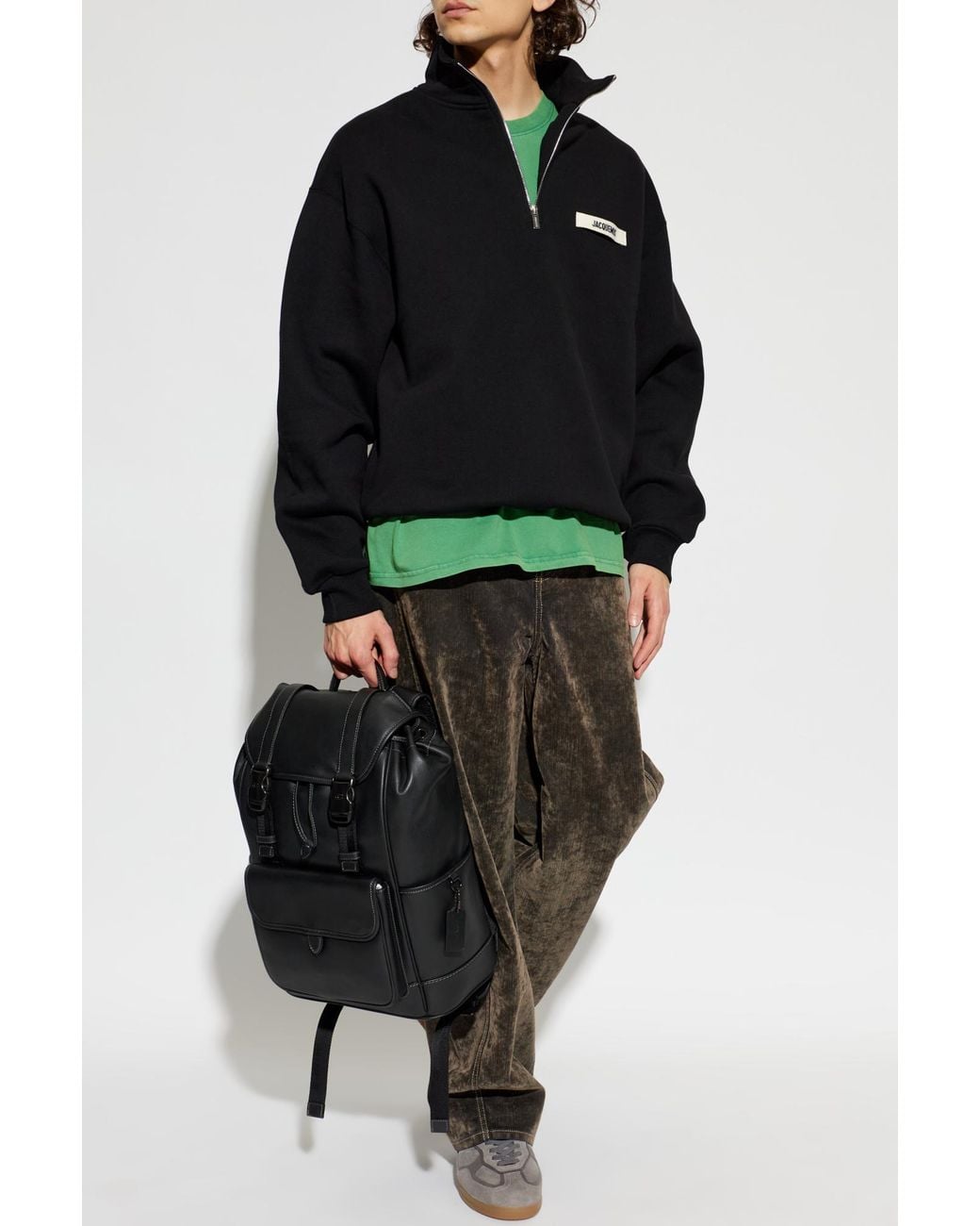 Jacquemus Black Sweatshirt With Logo for men