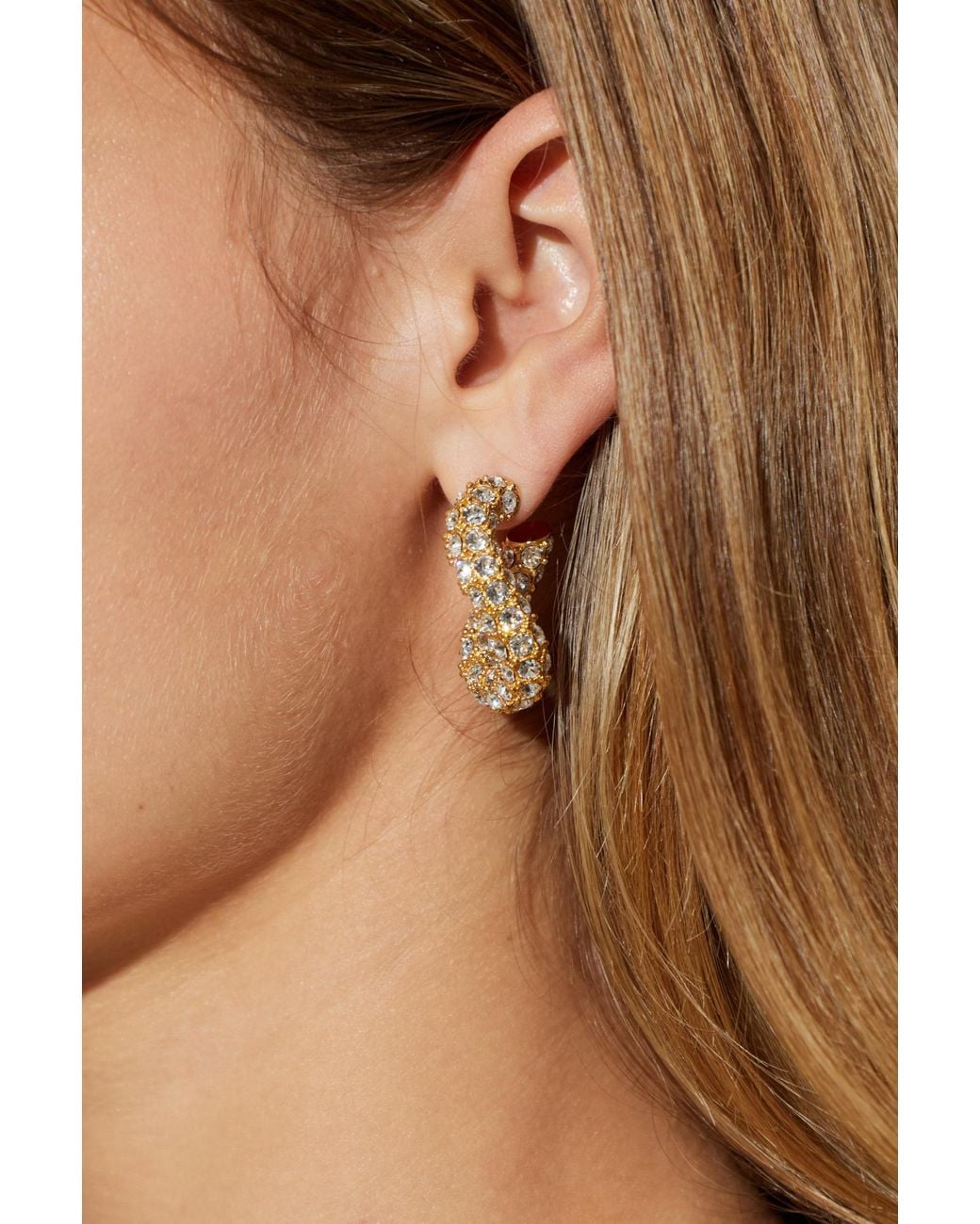 Isabel Marant Metallic Earrings With Sparkling Crystals