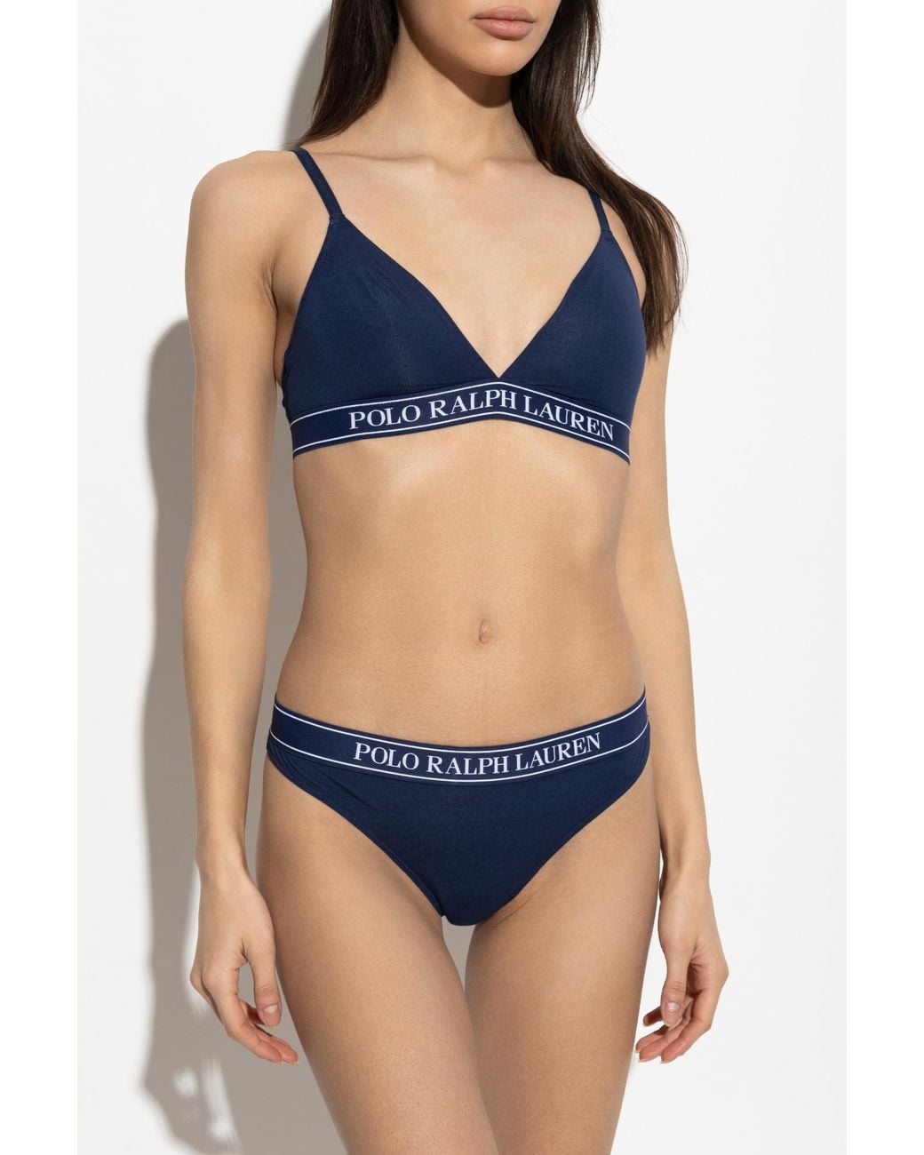 Polo Ralph Lauren Blue Bra With Logo
