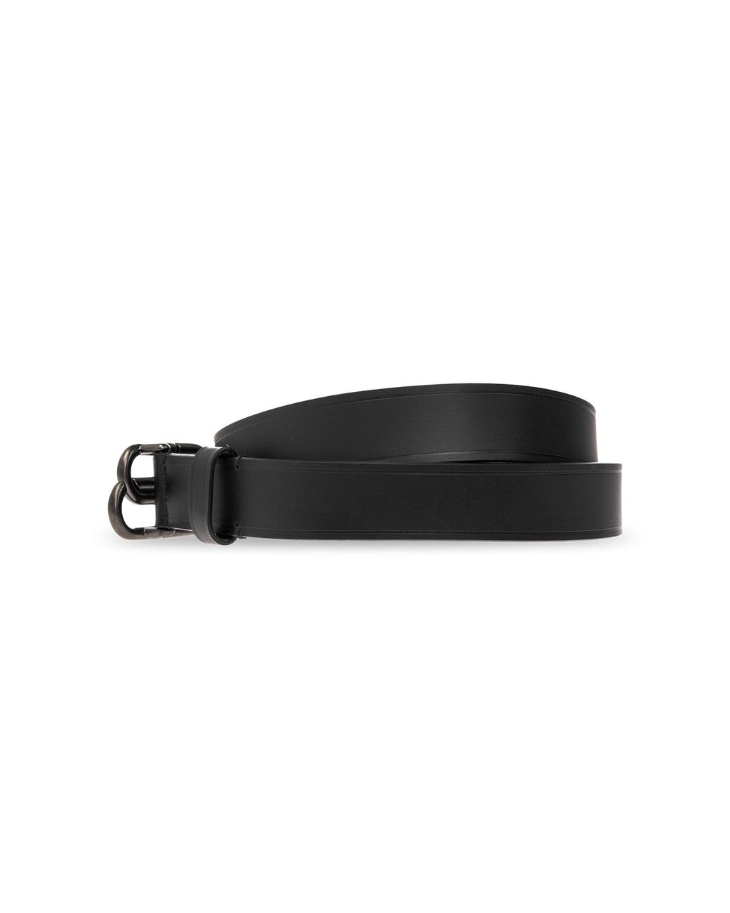 Balenciaga Black Leather Belt With Logo