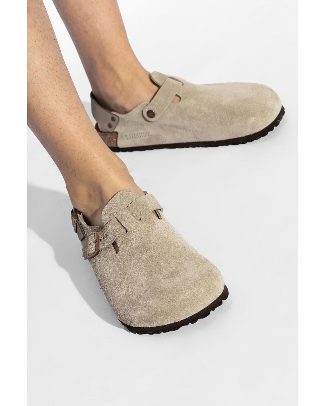 Birkenstock White Shoes Tokio Ii Suede for men