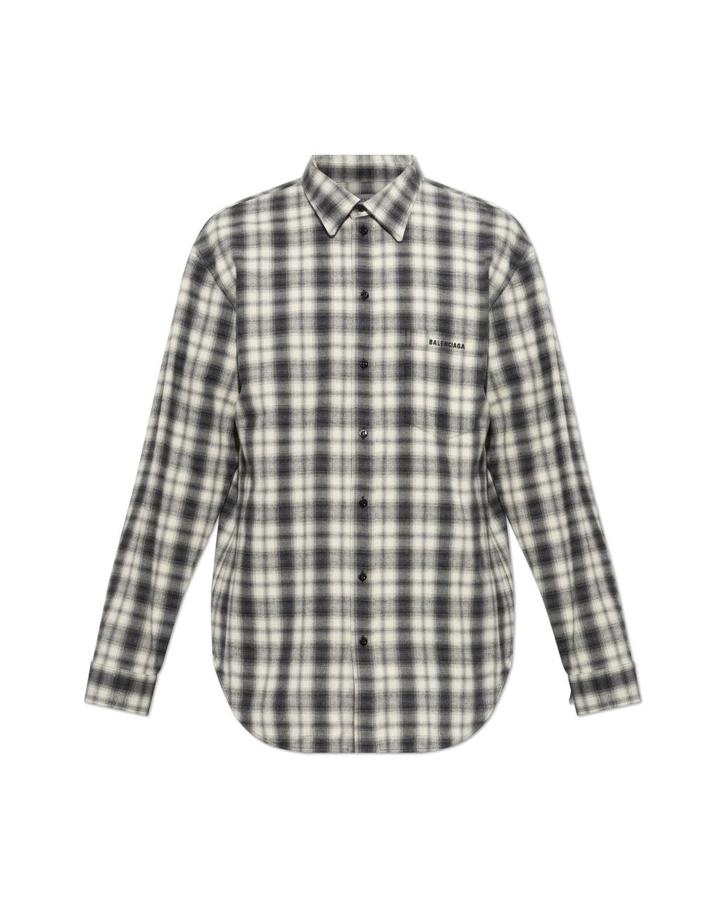 Balenciaga White Shirt With Embroidered Logo for men