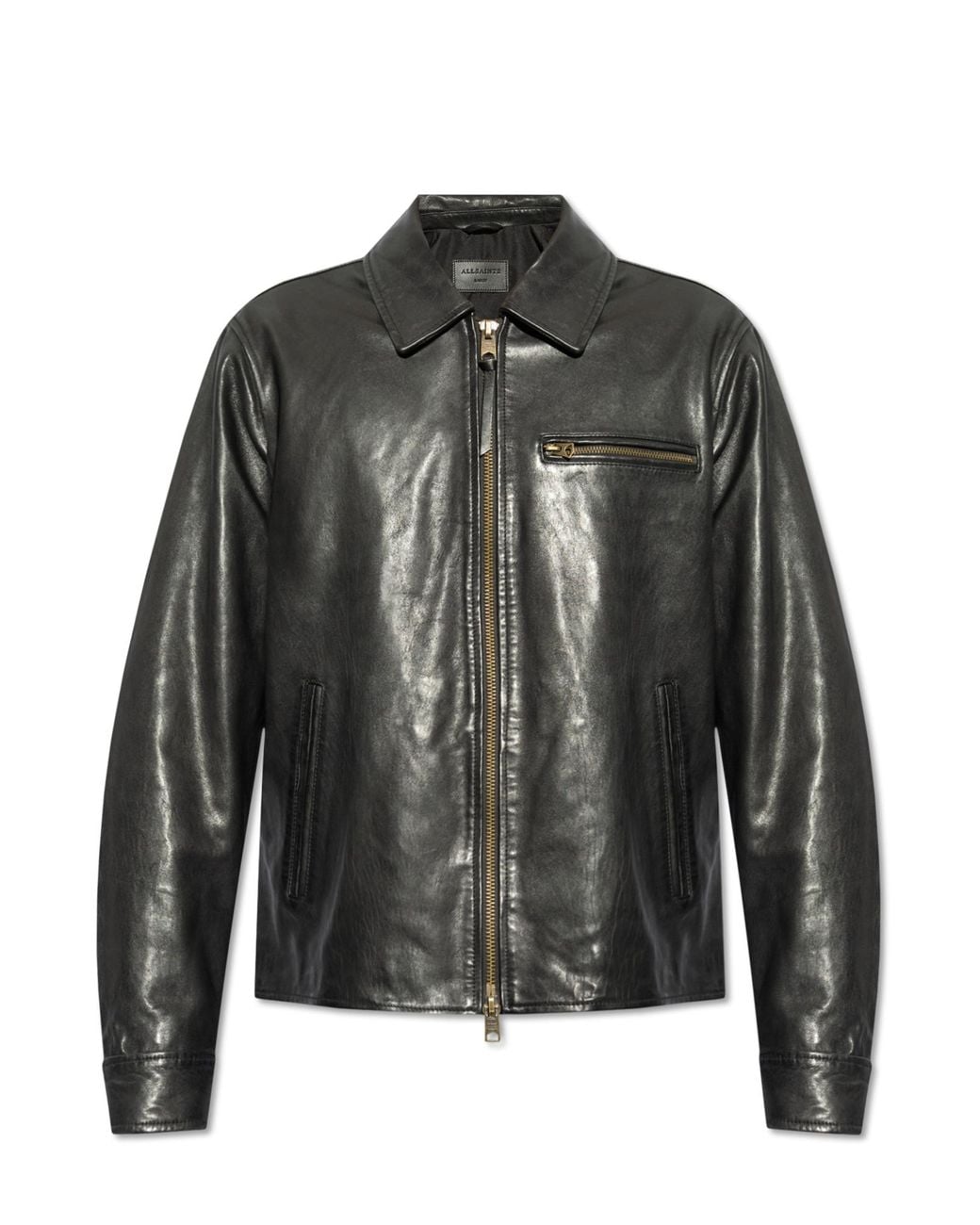 AllSaints Black Leather Jacket 'Miller' for men