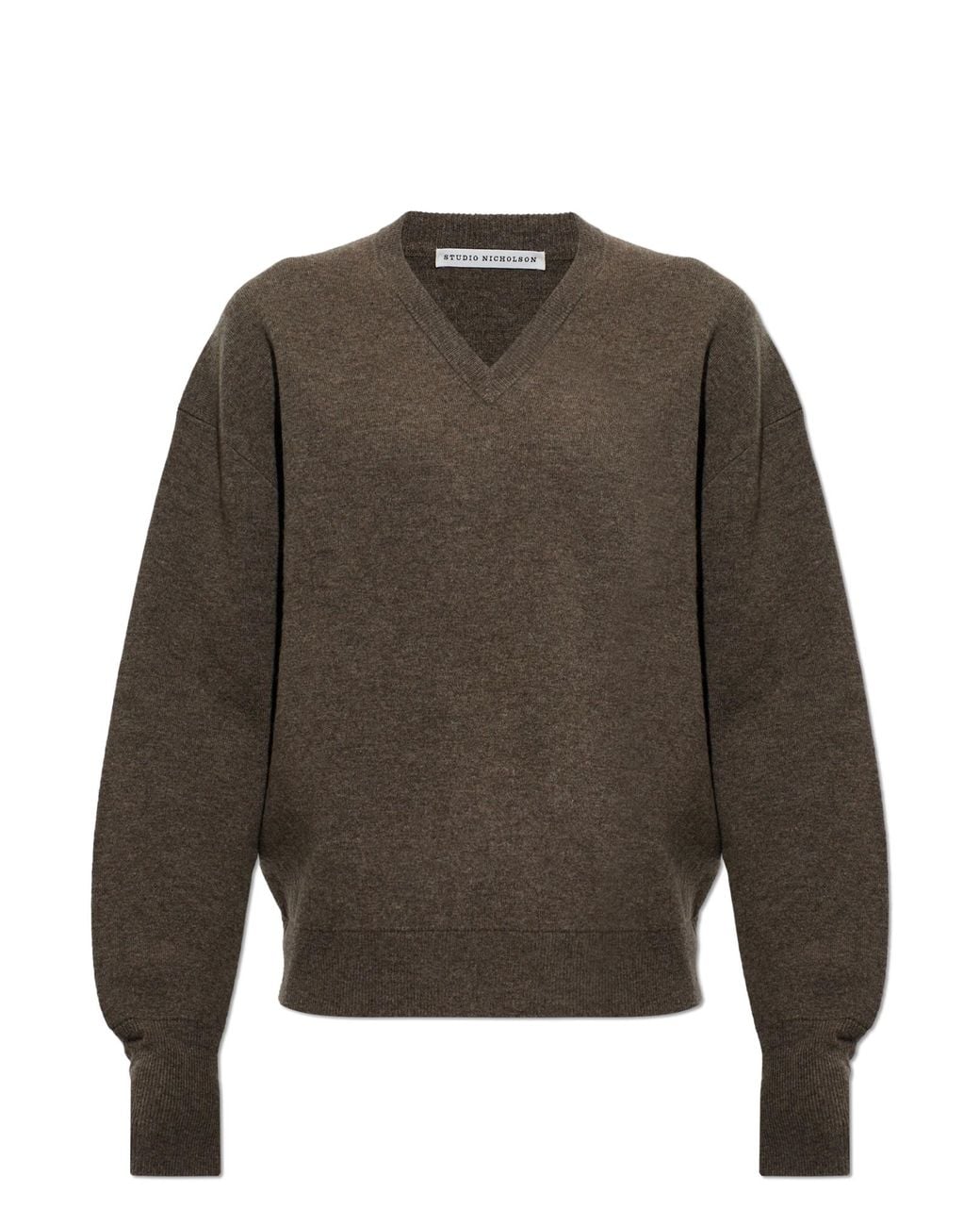Studio Nicholson Brown Wool Sweater 'Loch' for men