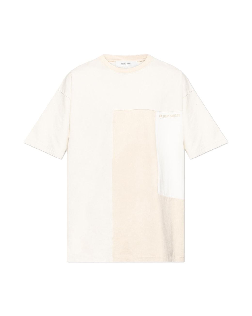 Golden Goose Deluxe Brand White T-Shirt With A Vintage Effect for men