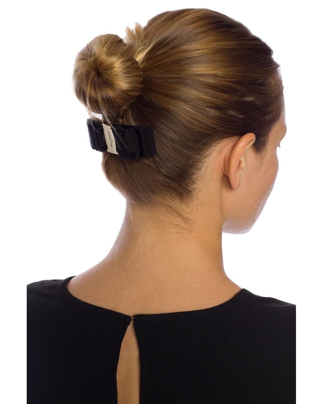 Ferragamo Black Hair Barrette