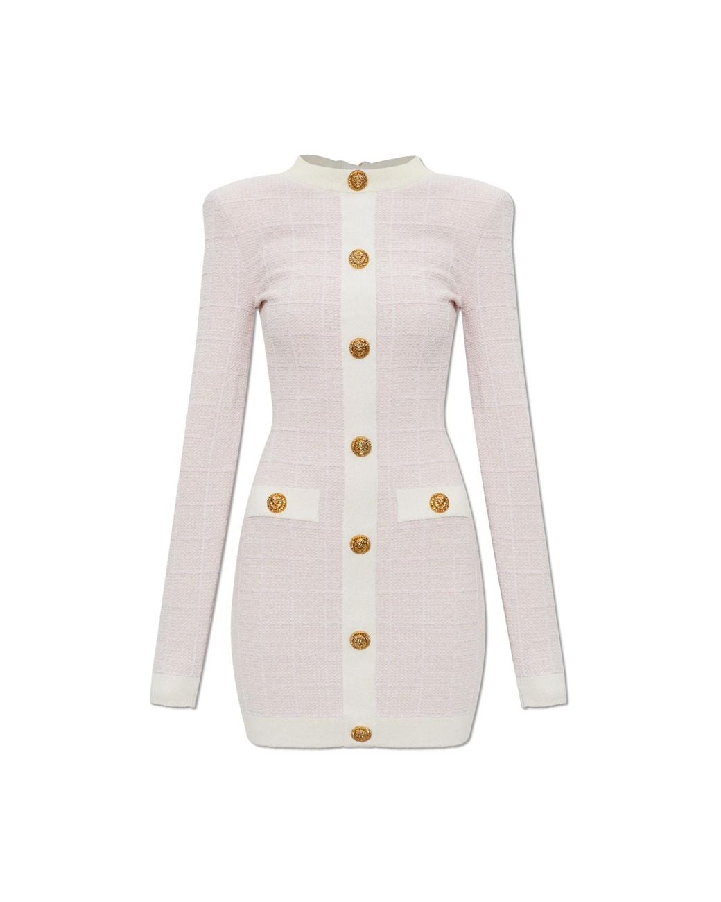 Balmain White Tweed Dress