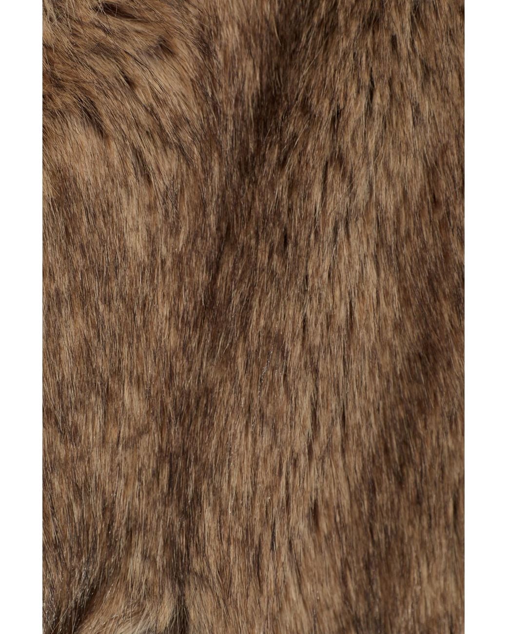 Stand Studio Brown 'Sadie Cropped' Faux Fur Jacket