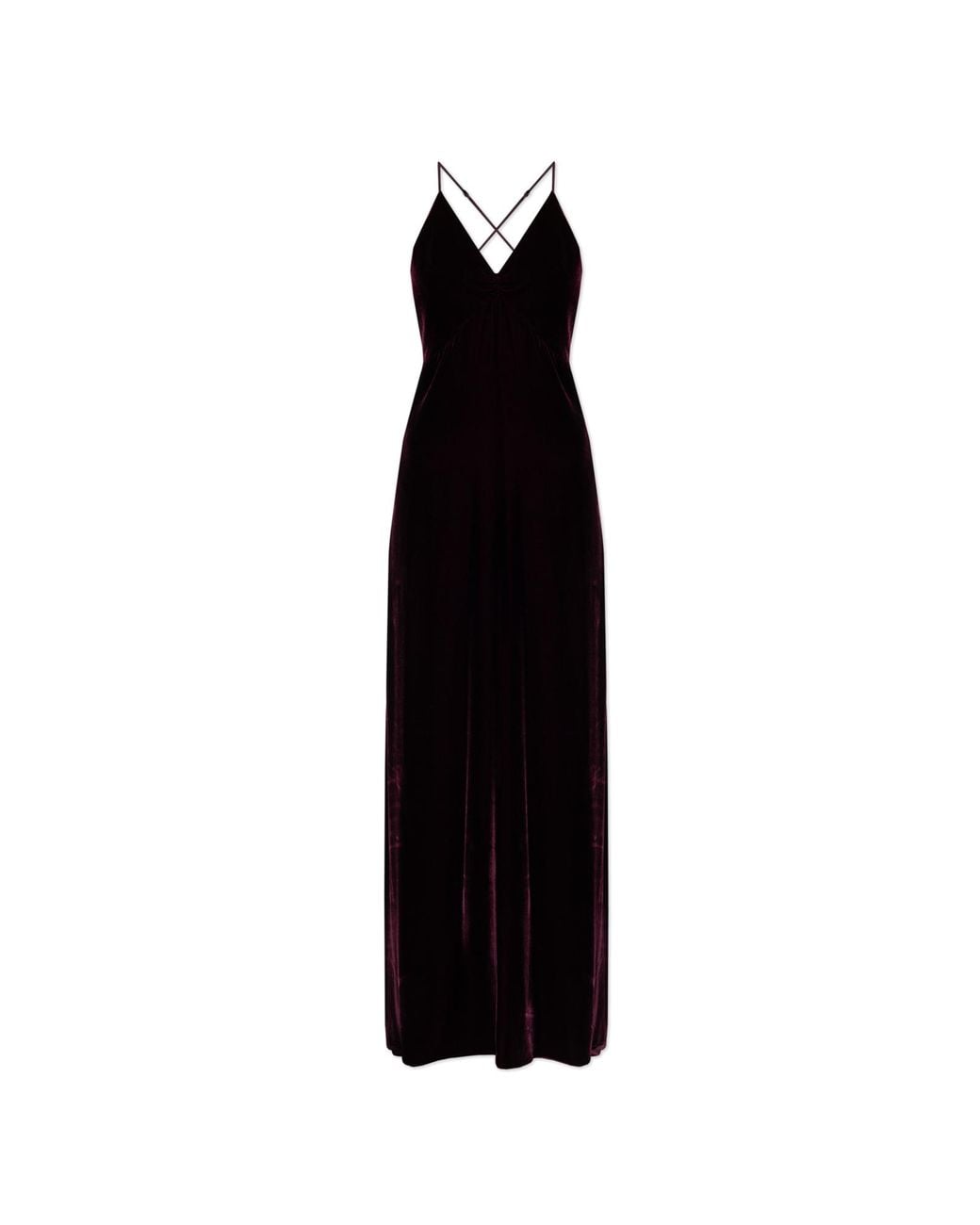 Forte_forte Black Velvet Dress With Straps