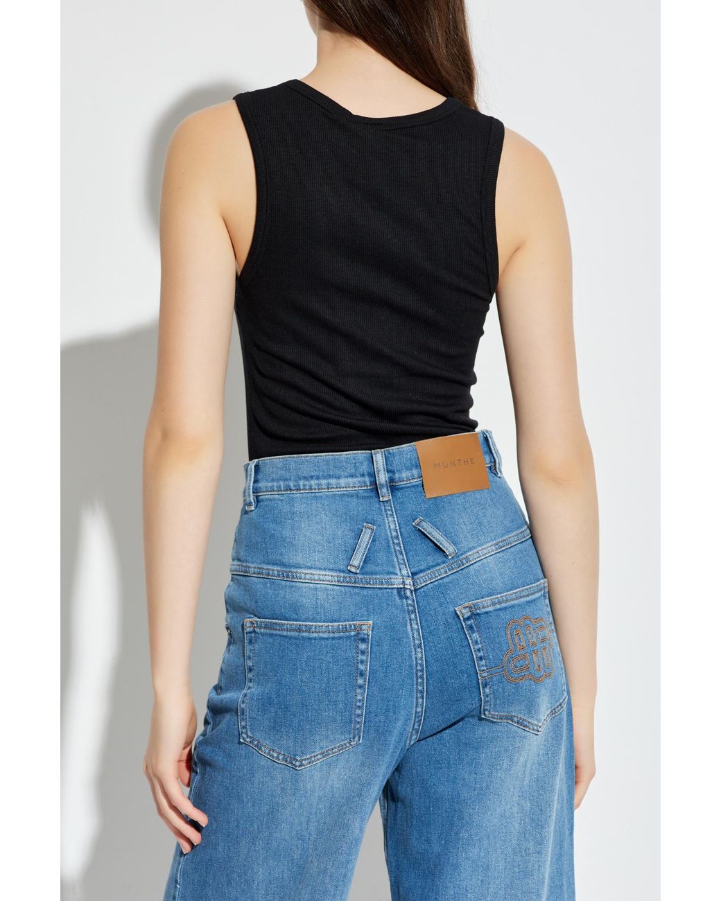 Munthe Blue Ribbed Top 'Boma'