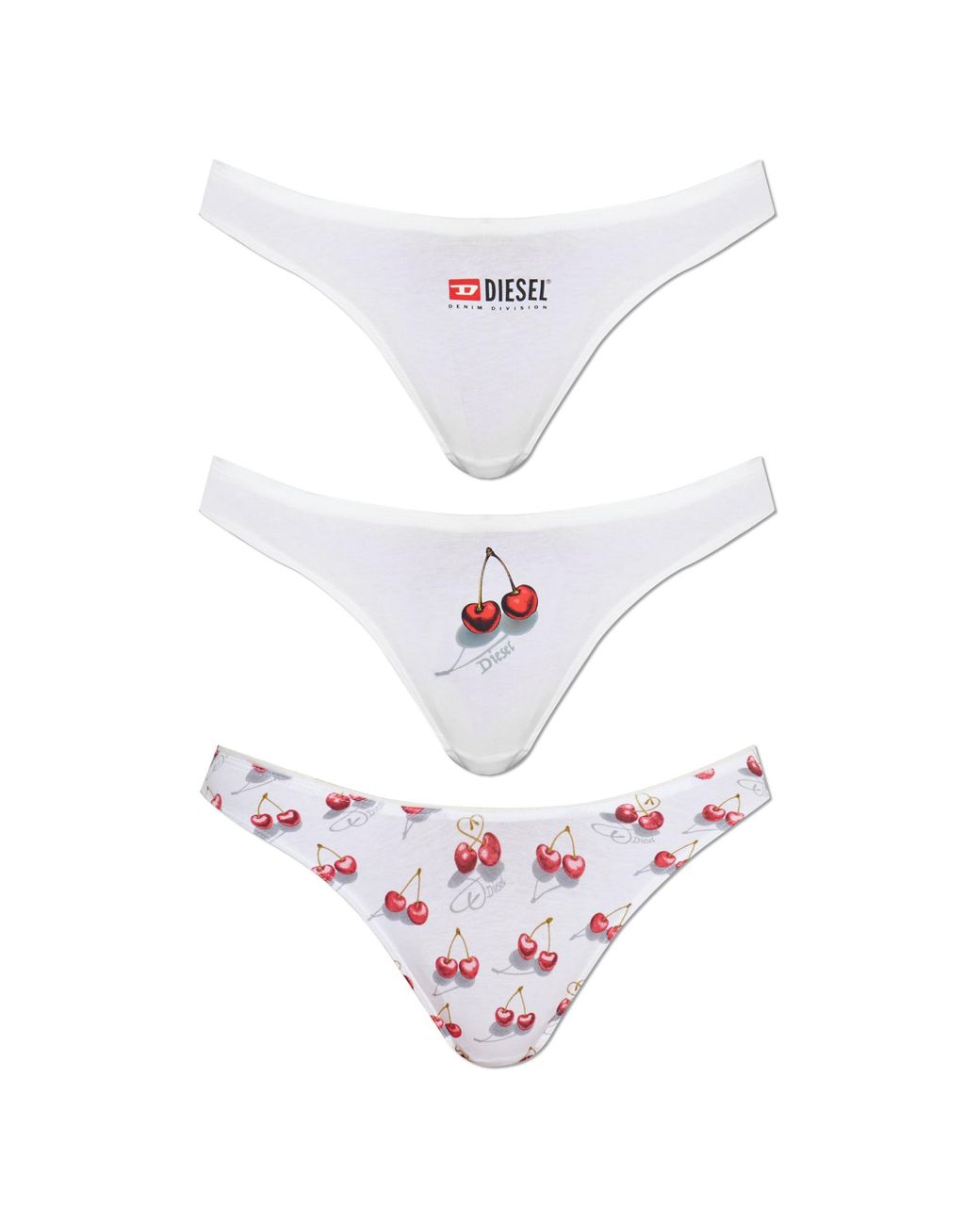 DIESEL White "Ufpn-Punchy-Threepack" String Three-Pack
