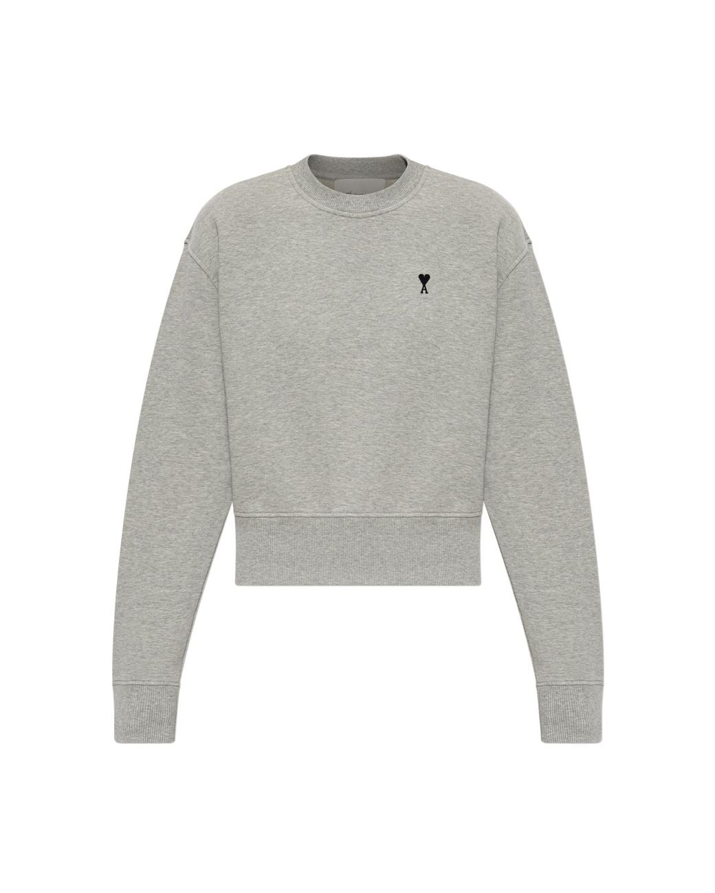 AMI Gray Sweatshirt With Embroidered Logo