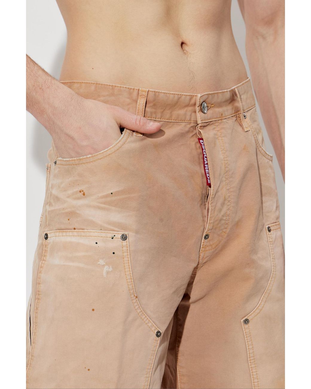 DSquared² Natural 'Cargo' Trousers for men