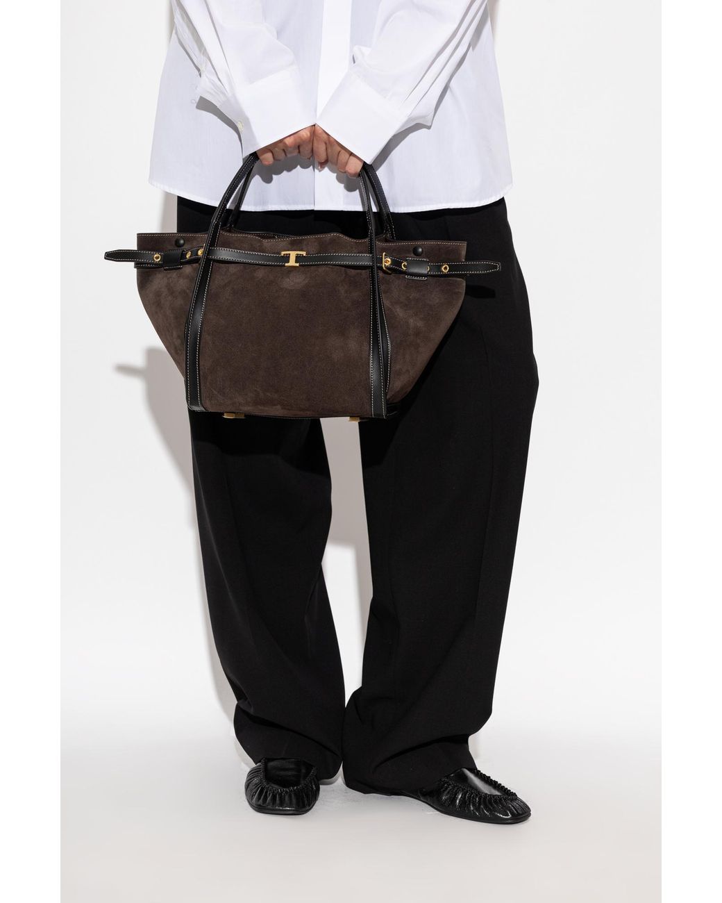 Tod's Black Suede Bag 'Tim Small'