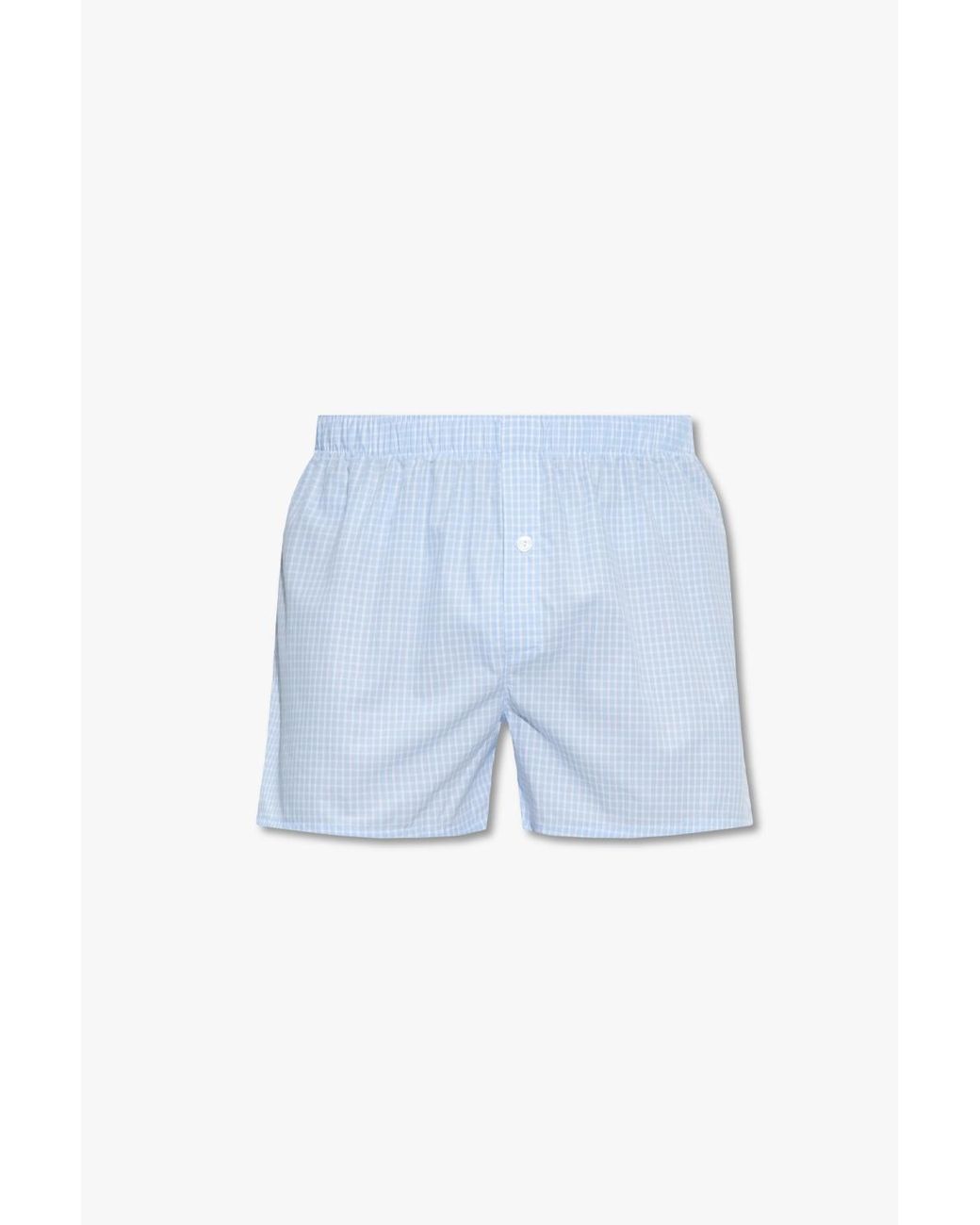 Hanro Blue Cotton Boxers for men